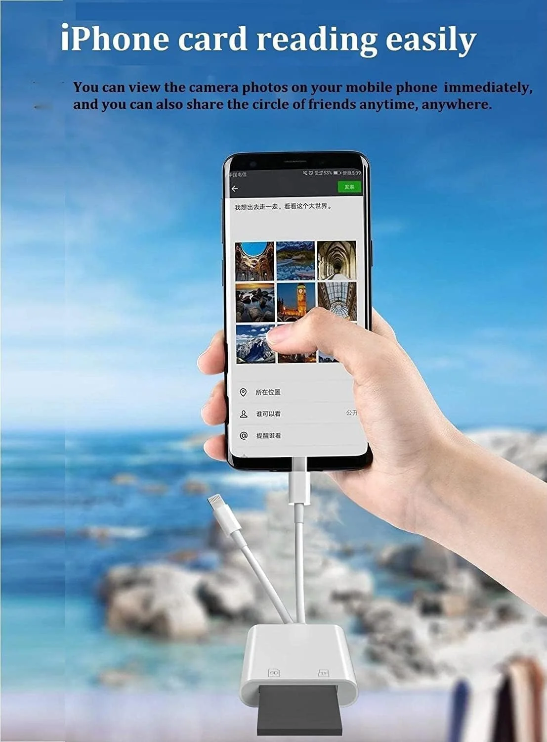 کارت خوان SD نالاکال، کارت خوان دوربین 4 در 1 با دو اسلات برای MicroSD/TF، آداپتور نمایشگر کارت حافظه دوربین بازی، اتصال آسان برای آیفون/آیپد/آی مک/DJI کارت خوان SD نالاکال، کارت خوان دوربین 4 در 1 با دو اسلات برای MicroSD/TF، آداپتور نمایشگر کارت حافظه دوربین بازی، اتصال آسان برای آیفون/آیپد/آی مک/DJI