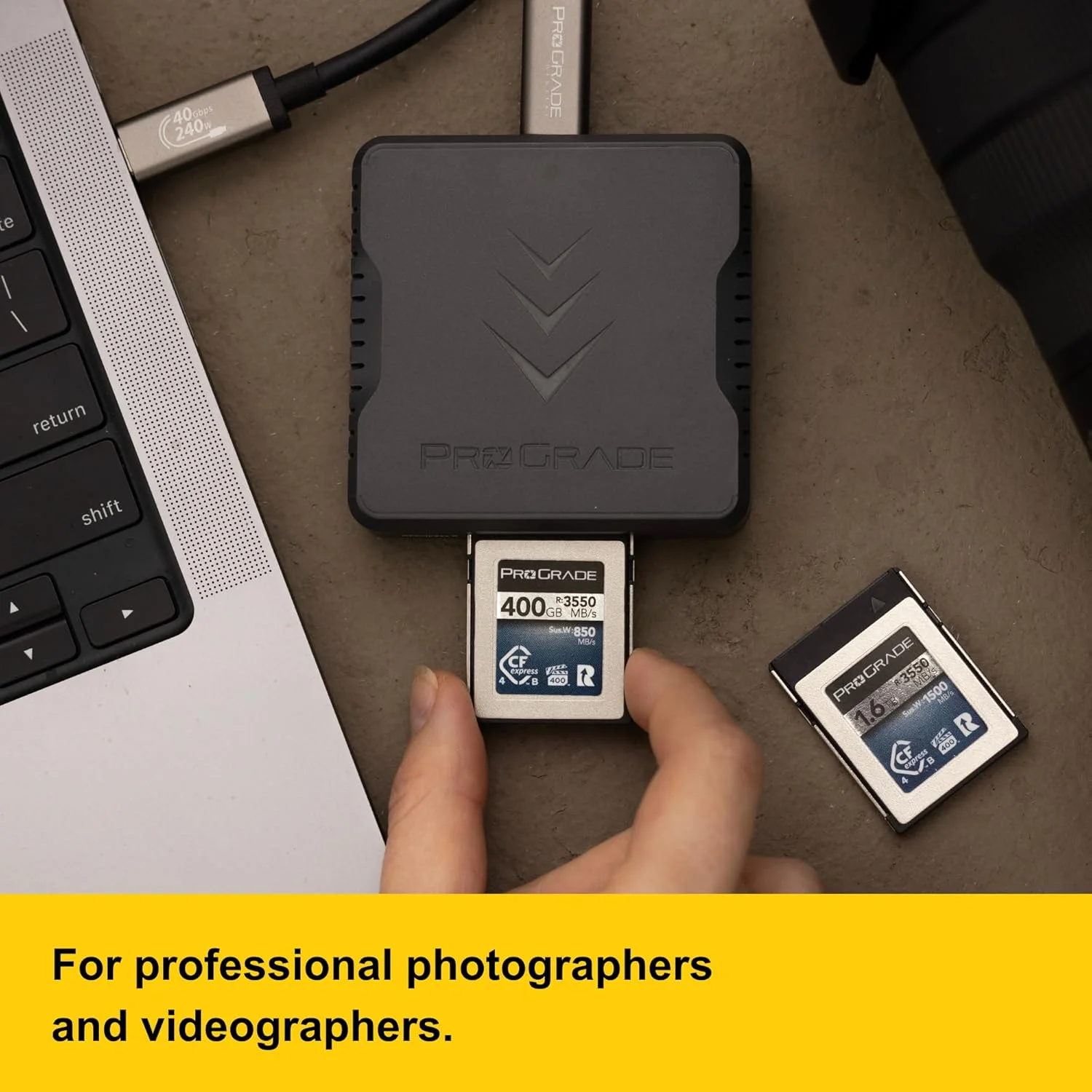 کارت خوان تک اسلات ProGrade Digital CFexpress Type B | USB 4.0 برای فیلمسازان حرفه ای، عکاسان، تولیدکنندگان محتوا کارت خوان تک اسلات ProGrade Digital CFexpress Type B | USB 4.0 برای فیلمسازان حرفه ای، عکاسان، تولیدکنندگان محتوا