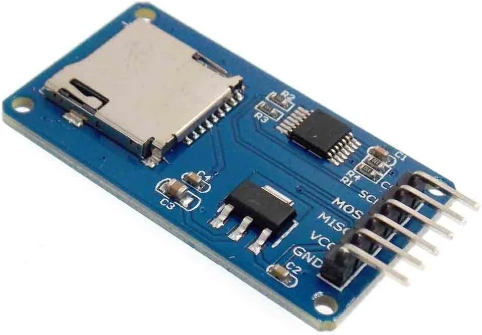 ماژول توسعه حافظه Micro SD با رابط SPI شش پین و آداپتور کارت حافظه Mini TF