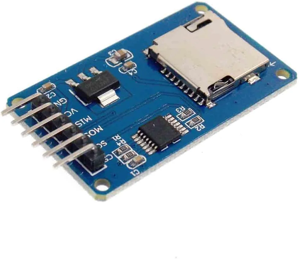 ماژول توسعه حافظه Micro SD با رابط SPI شش پین و آداپتور کارت حافظه Mini TF