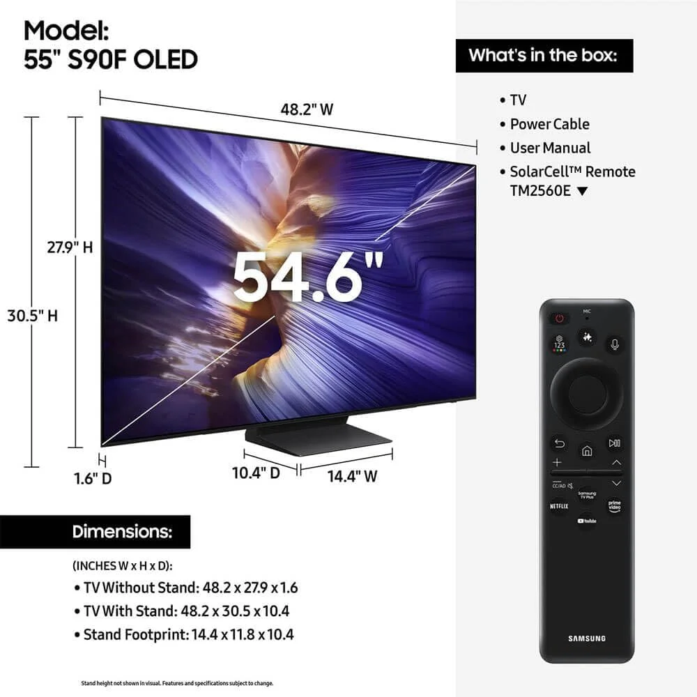 تلویزیون هوشمند 55 اینچ سامسونگ Neo QLED 4K QN90B Series Mini LED Quantum HDR 32x Dolby Atmos Anti-Glare,Ultra Viewing Angle مدل 2022 - نسخه بین المللی (بازسازی شده) تلویزیون هوشمند 55 اینچ سامسونگ Neo QLED 4K QN90B Series Mini LED Quantum HDR 32x Dolby Atmos Anti-Glare,Ultra Viewing Angle مدل 2022 - نسخه بین المللی (بازسازی شده)