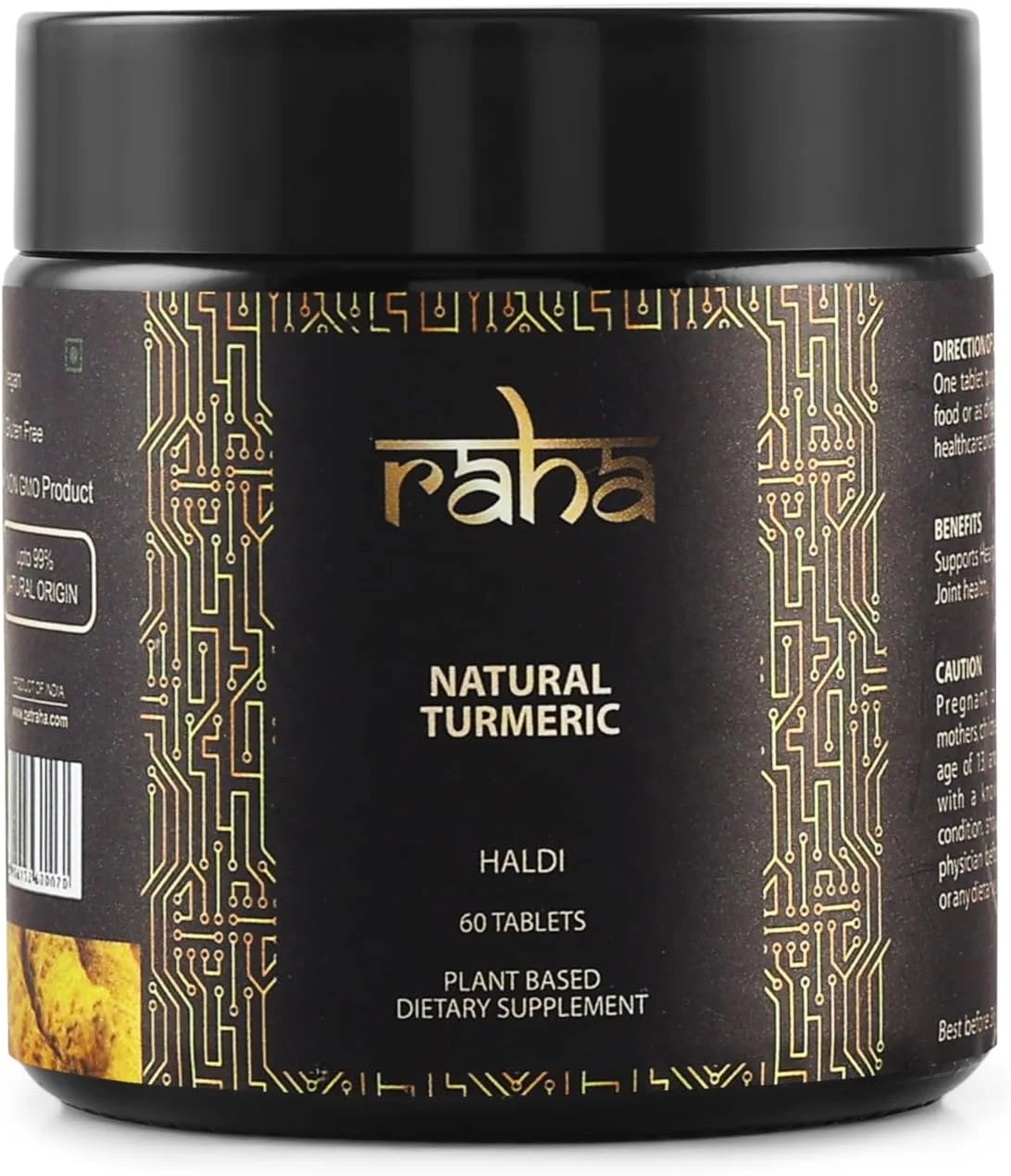 رها - مکمل غذایی گیاهی زردچوبه (Haldi) طبیعی، ضد التهاب و مکمل سلامت مفاصل، تقویت کننده سیستم ایمنی - 60 قرص