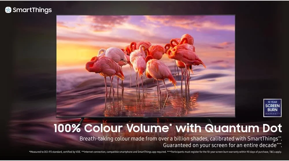 تلویزیون هوشمند 55 اینچ سامسونگ Q60B QLED 4K (مدل 2022) - پردازنده 4K با قابلیت Alexa و صفحه نمایش Dual LED با حجم رنگ 100٪، طراحی Airslim، صدای ردیابی اشیاء، Super Ultrawide Gameview تلویزیون هوشمند 55 اینچ سامسونگ Q60B QLED 4K (مدل 2022) - پردازنده 4K با قابلیت Alexa و صفحه نمایش Dual LED با حجم رنگ 100٪، طراحی Airslim، صدای ردیابی اشیاء، Super Ultrawide Gameview
