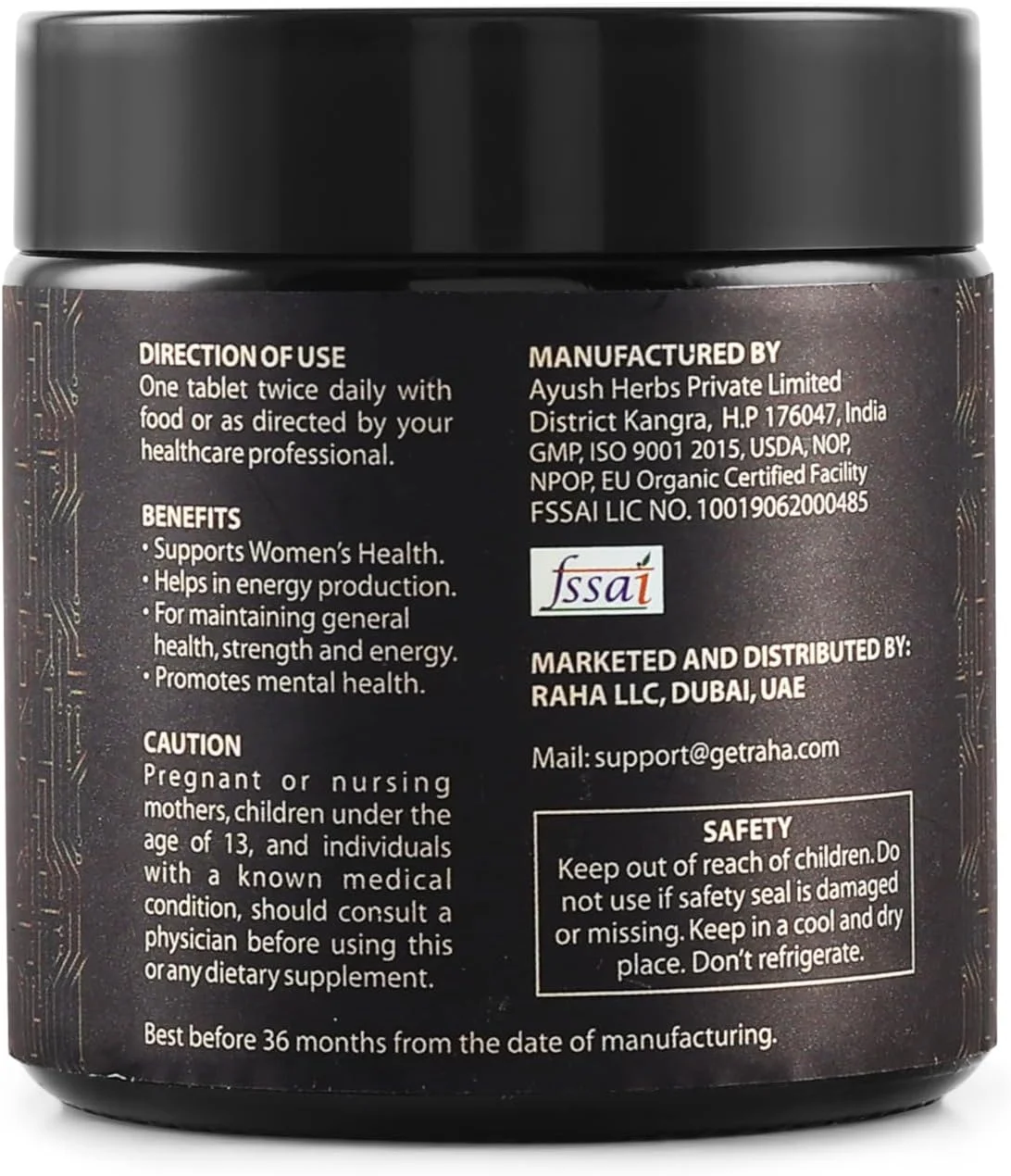 رها - فرمولاسیون سلامت بانوان (مارچوبه نیرگوندی)، مکمل غذایی گیاهی، برای شادابی کامل بانوان، افزایش قدرت، عملکرد و انگیزه - 60 قرص