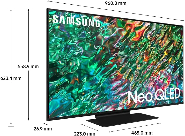 تلویزیون 43 اینچ سامسونگ Neo QLED 4K Quantum HDR 24X Mini LED - مدل QA43QN90BAUXZN (مدل 2022) (بازسازی شده) تلویزیون 43 اینچ سامسونگ Neo QLED 4K Quantum HDR 24X Mini LED - مدل QA43QN90BAUXZN (مدل 2022) (بازسازی شده)