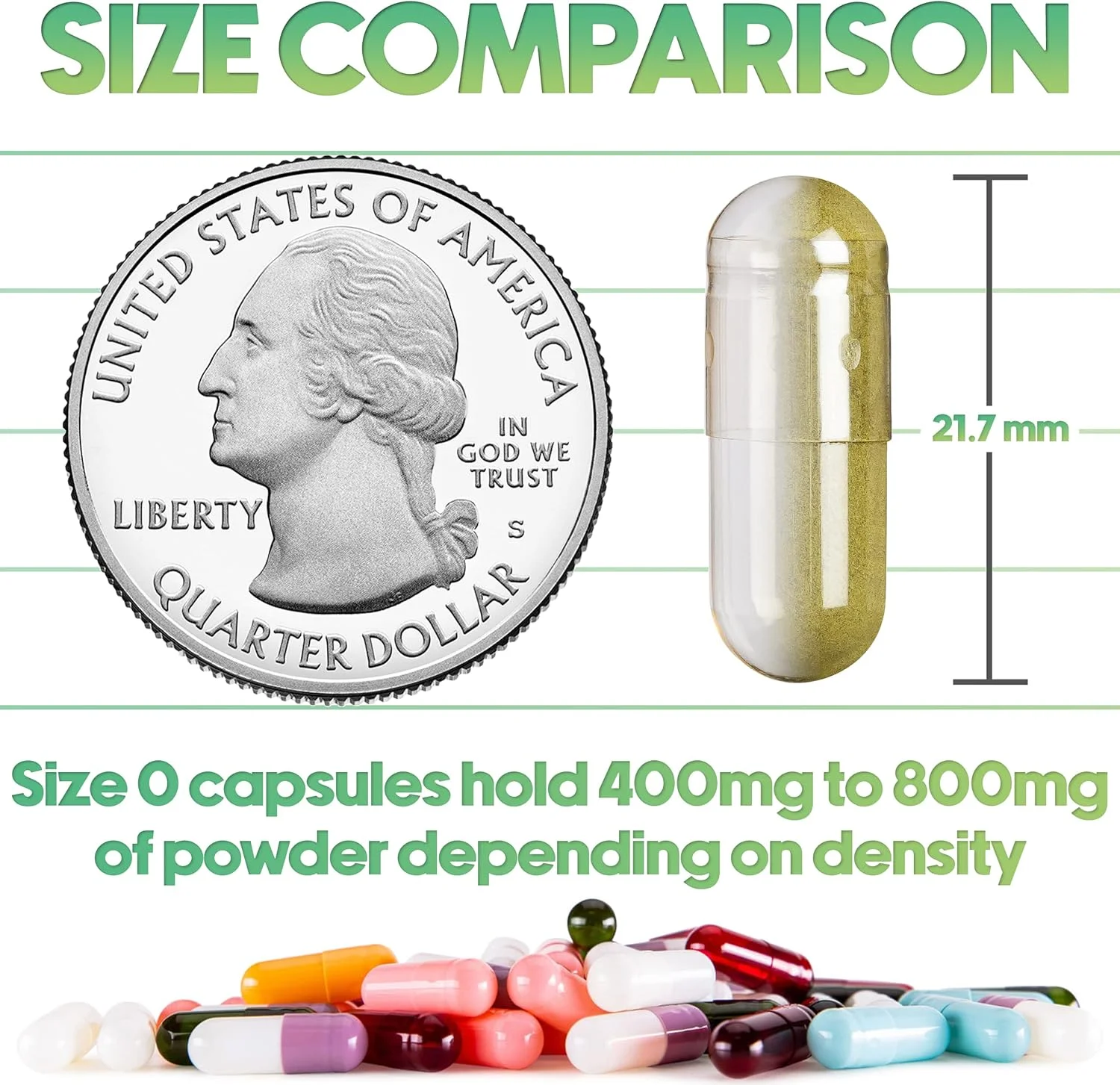 کپسول های خالی سایز 0 - 1000 عدد کپسول گیاهی خالی - کپسول های گیاهی خالی برای پر کردن - کپسول های گیاهی (شفاف)