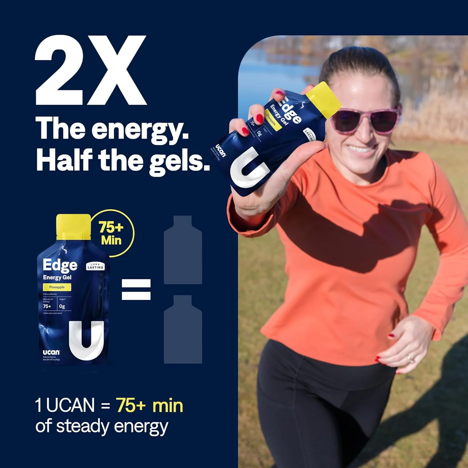 شات ژل انرژی یوسن اج، آناناس (12 بسته 53 گرمی) برای دویدن، تمرین، ورزش، تناسب اندام، دوچرخه سواری، کراس فیت | بدون شکر، وگان و مکمل انرژی سازگار با کتو