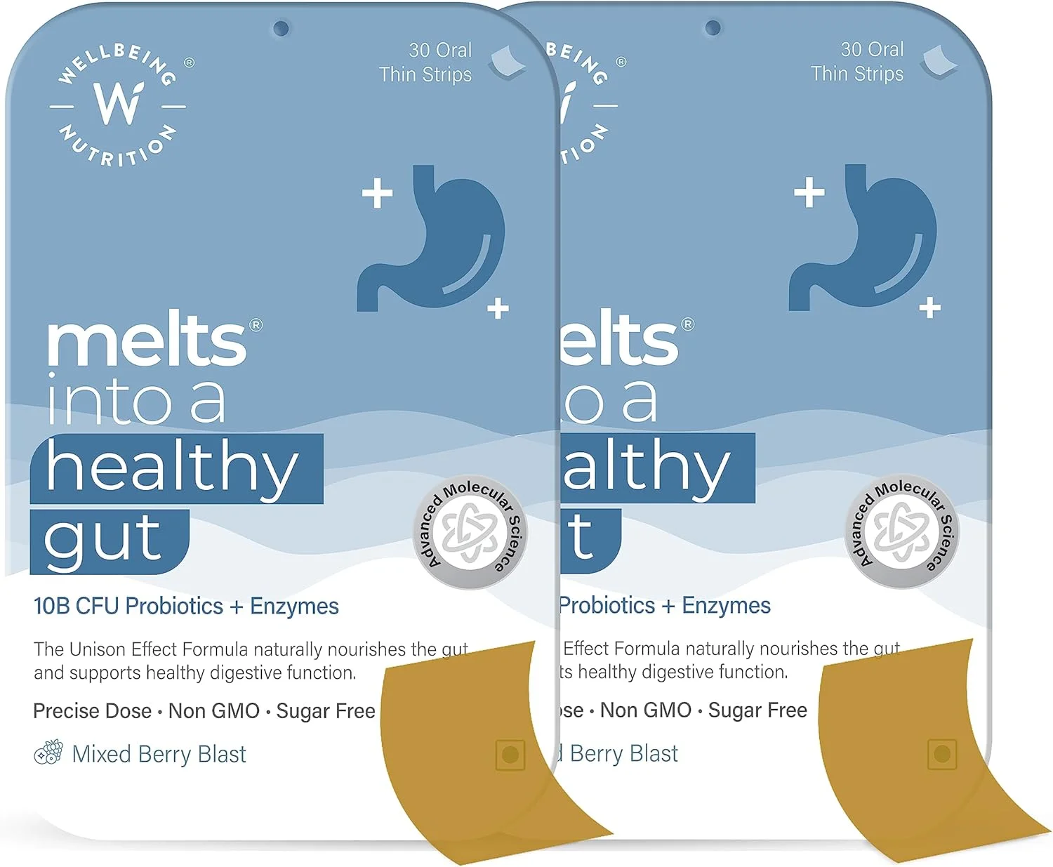 ملتز تغذیه سالم روده | پروبیوتیک گیاهی 10B Cfu، آنزیم گوارشی (پروتئاز و پاپائین) با سرکه سیب ارگانیک برای سوء هاضمه، گاز، اسیدیته و نفخ (60 عدد نوار خوراکی)