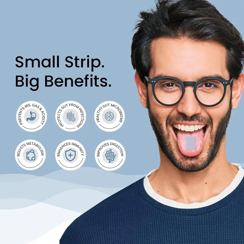 ملتز تغذیه سالم روده | پروبیوتیک گیاهی 10B Cfu، آنزیم گوارشی (پروتئاز و پاپائین) با سرکه سیب ارگانیک برای سوء هاضمه، گاز، اسیدیته و نفخ (60 عدد نوار خوراکی)