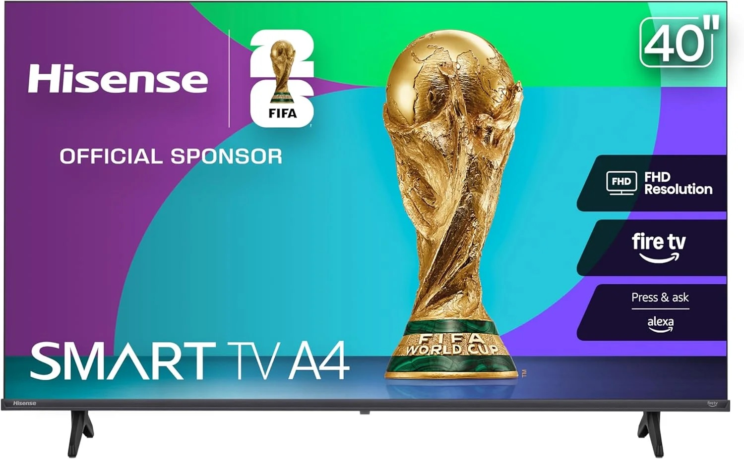 تلویزیون هوشمند 40 اینچ Hisense سری A4 مدل FHD 1080p Fire TV (40A4NF، مدل 2025) - DTS Virtual: X، طراحی باریک قاب، دارای Alexa