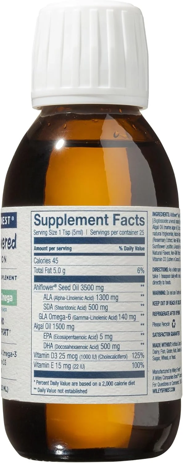 مایع امگا 3 بدون ماهی Wiley's Finest Catchfree، 125 میلی لیتر مایع امگا 3 بدون ماهی Wiley's Finest Catchfree، 125 میلی لیتر