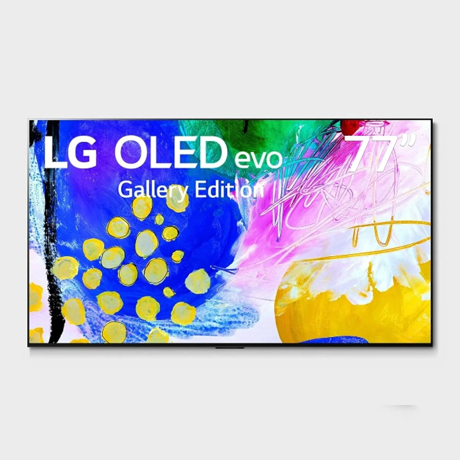 تلویزیون هوشمند 4K ال جی OLED evo سایز 77 اینچ سری G2، طراحی گالری سینما HDR 4K با webOS22 و هوش مصنوعی ThinQ و فناوری Pixel Dimming، مشکی، OLED77G26LA-AMAG