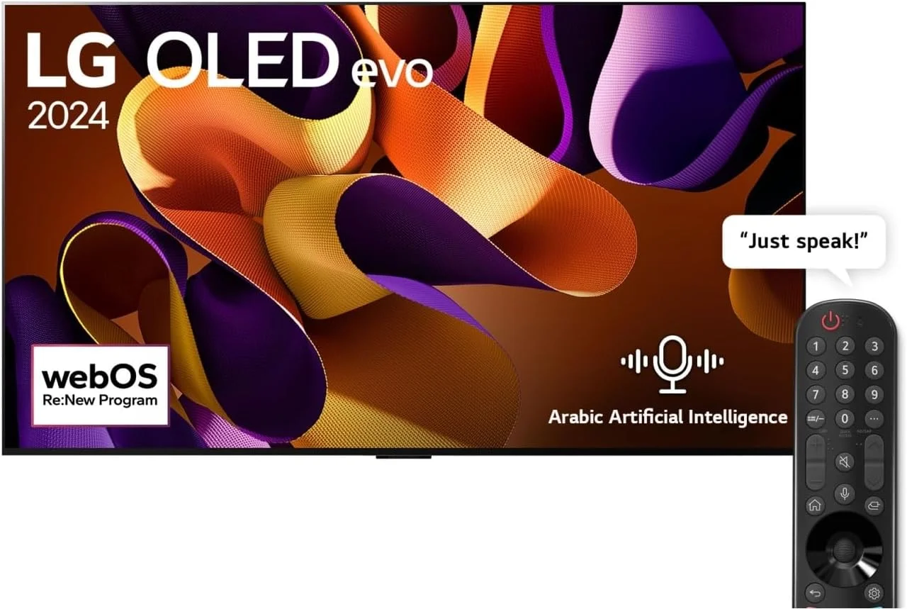 تلویزیون هوشمند 77 اینچ LG OLED evo G4 4K با ریموت جادویی AI، Dolby Vision و webOS24 مدل 2024 - مشکی
