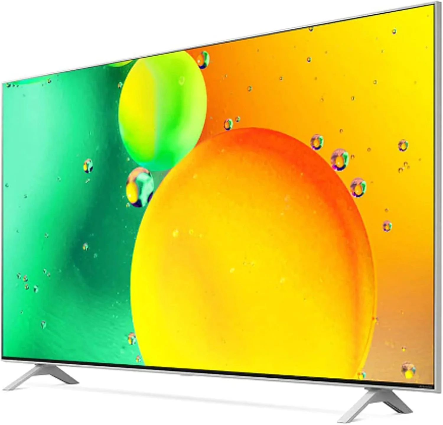 تلویزیون نانوسل ال‌جی 65 اینچ سری NANO77 با طراحی سینمایی صفحه نمایش 4K Active HDR webOS22 با ThinQ AI، مشکی، 65NANO776QA-AMAG