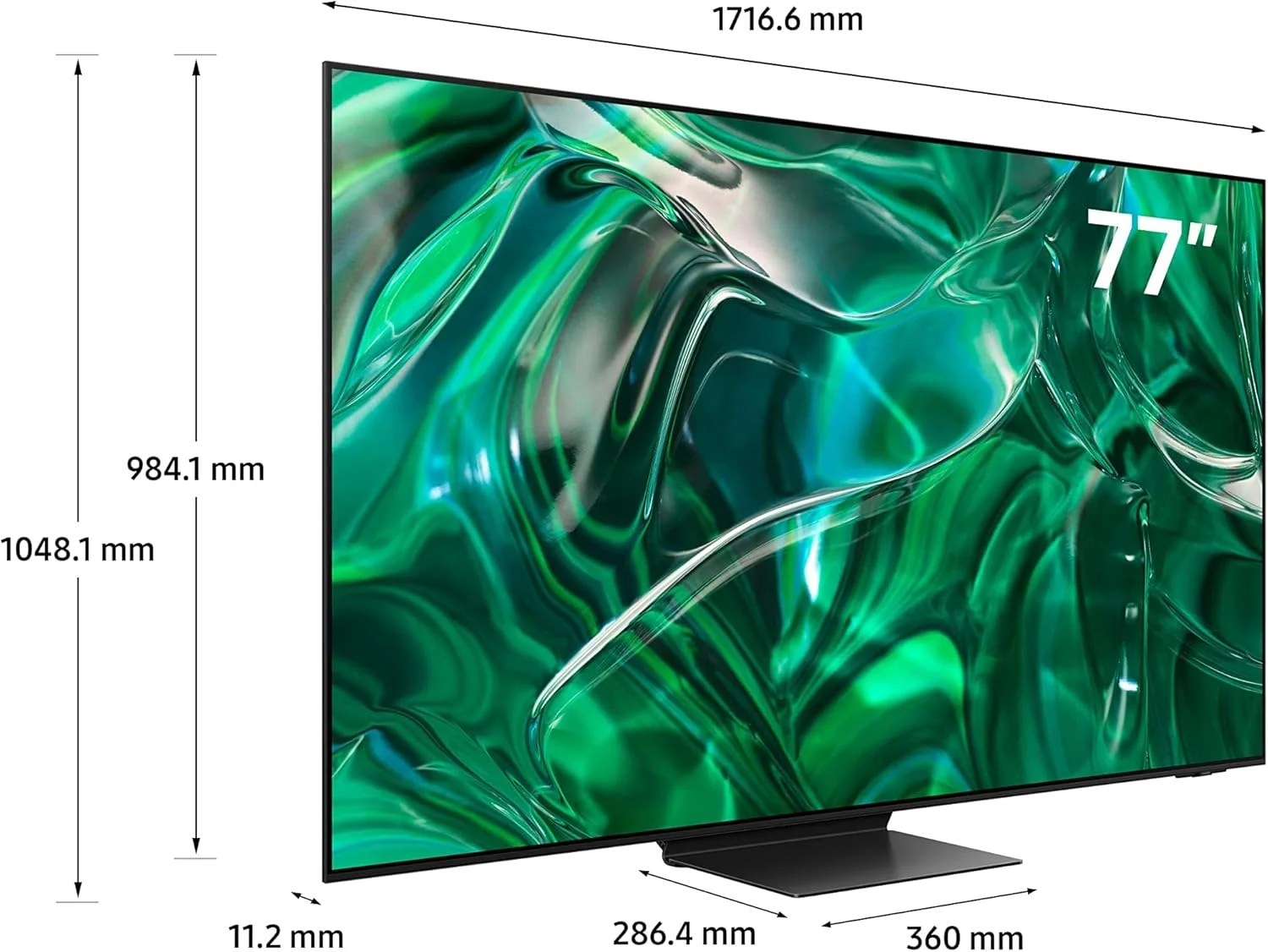 تلویزیون 77 اینچ سامسونگ OLED با فناوری Dolby Atmos و پردازنده کوانتومی عصبی 4K - مدل QA77S95CAUXZN (مدل 2023) (بازسازی شده)