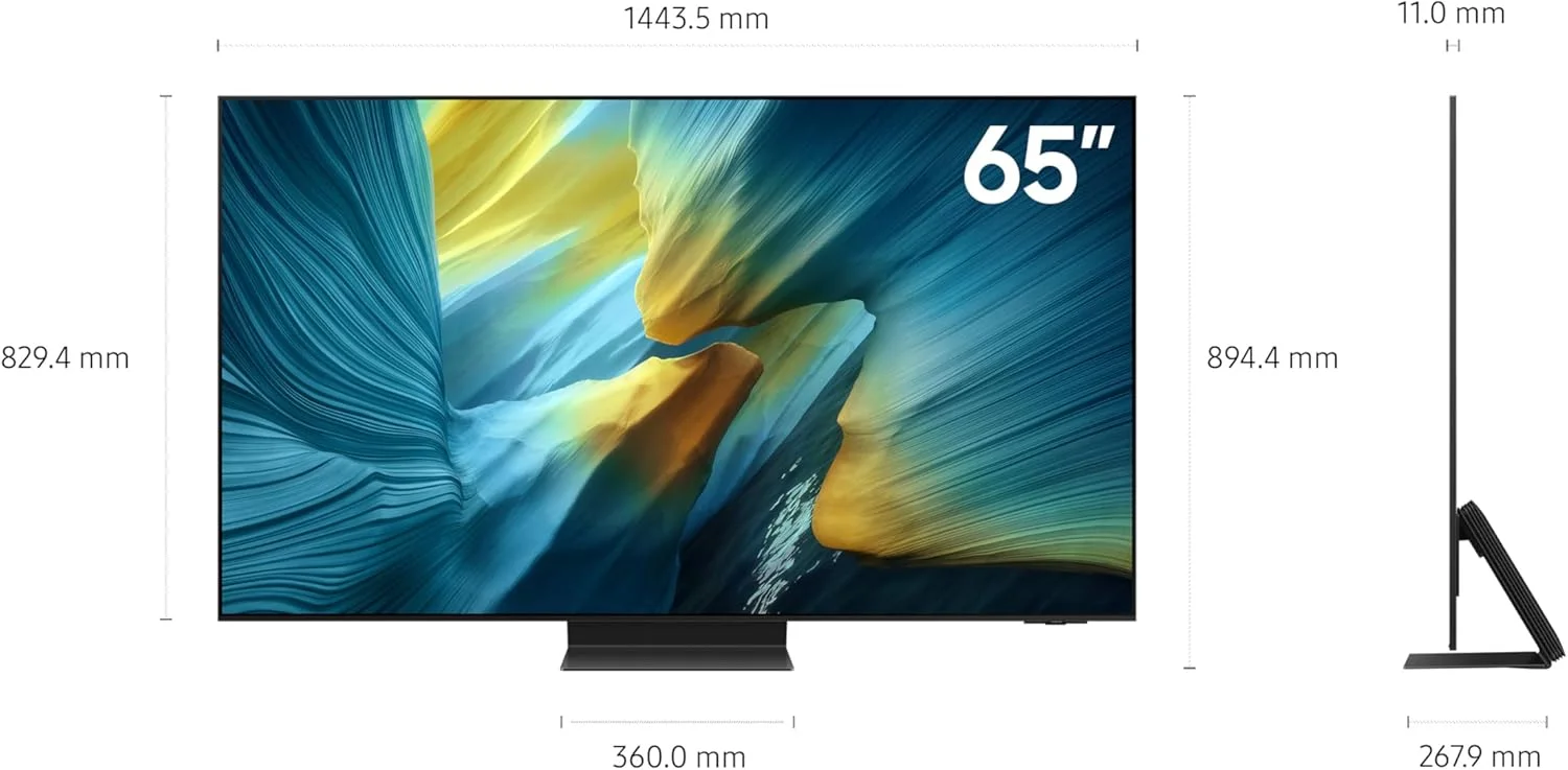 تلویزیون 65 اینچ OLED سامسونگ، S95F، 4K، پردازنده NQ4 AI Gen3، بدون بازتاب نور، OLED HDR Pro، Motion Xcelerator 165Hz، تلویزیون هوشمند Samsung Vision AI، QA65S95FAUXZN (نسخه امارات متحده عربی 2025)