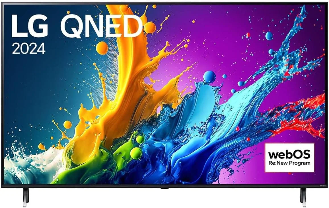 تلویزیون هوشمند 4K ال جی مدل QNED80 با صفحه نمایش 55 اینچ، ریموت جادویی AI، HDR10 و سیستم عامل webOS24 (سال 2024) - رنگ مشکی