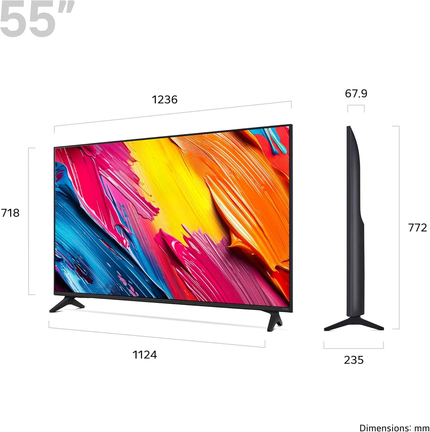 تلویزیون هوشمند 55 اینچ 4K UHD ال‌جی مدل 55QNED70A6A (پردازنده α7 AI، آمازون الکسا، 60 هرتز) [مدل 2025]
