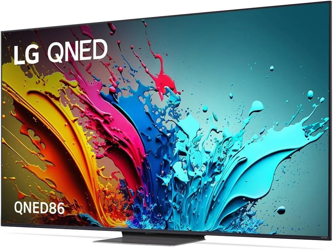 تلویزیون هوشمند 75 اینچ ال جی QNED مدل QNED86 4K با ریموت جادویی AI، HDR10 و WebOS24 مدل 75QNED86T6A.Amve مشکی