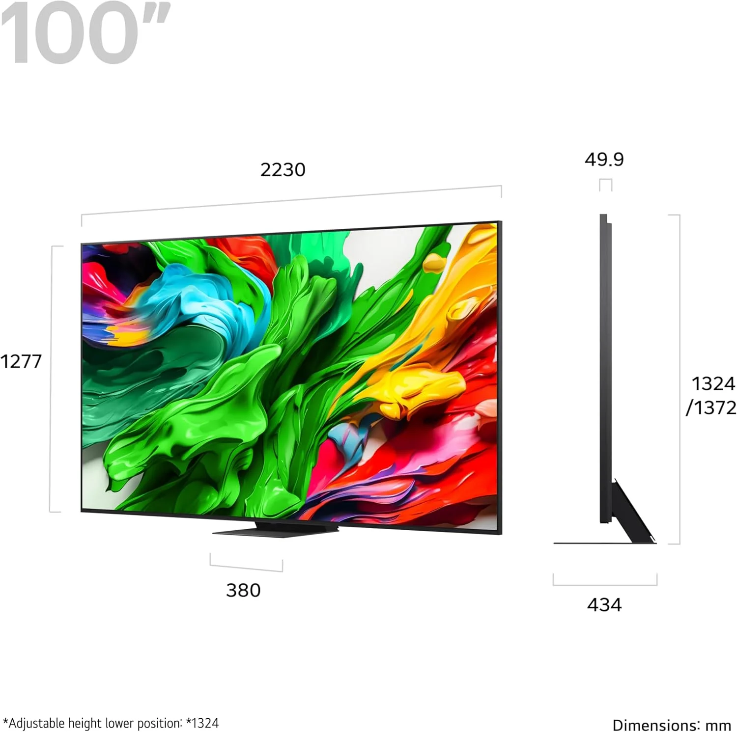 تلویزیون هوشمند 100 اینچی 4K UHD ال‌جی مدل 100QNED86A6A (پردازنده α8 AI، Freeview Play و Amazon Alexa، 120 هرتز) [مدل 2025]