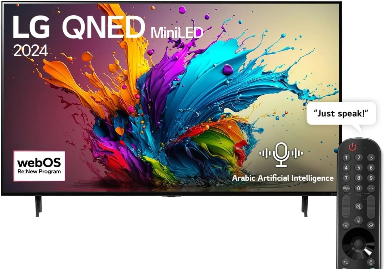 LG 65 Inch QNED MiniLED QNED90 Smart 4K TV AI Magic remote HDR10 webOS24 2024 Black