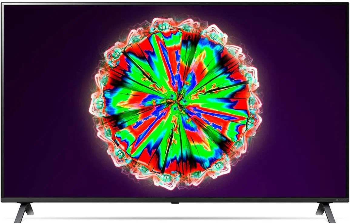 تلویزیون 55 اینچ ال جی NanoCell Real 4K، پردازنده چهار هسته ای، Airplay2 و Homekit، Ultra Surround، Clear Voice، بلوتوث و هوش مصنوعی عربی - 55NANO80VNA (مدل 2020)