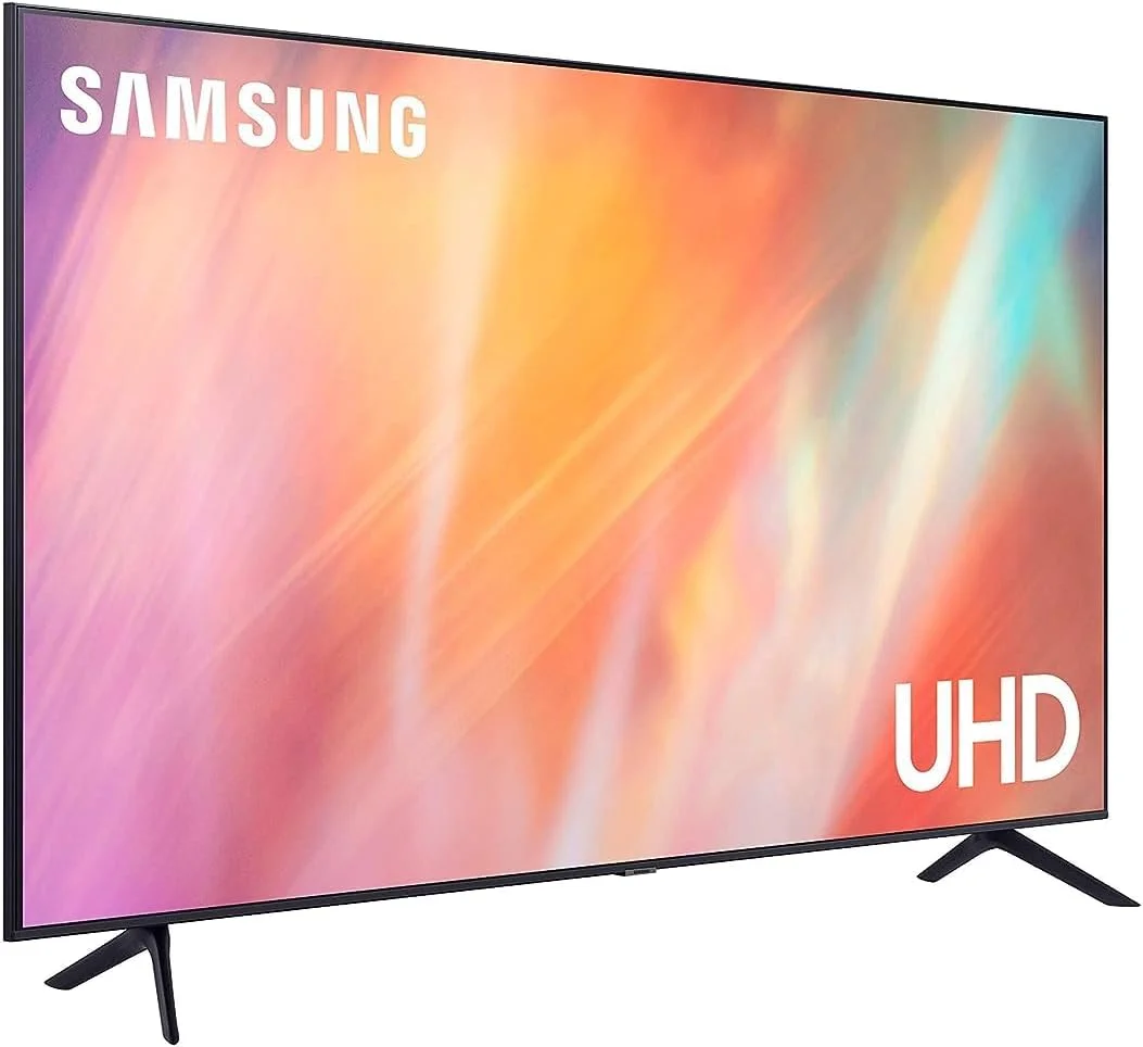 تلویزیون هوشمند 50 اینچ سامسونگ مدل AU7000 Crystal UHD 4K (سال 2021)، خاکستری تیتانیومی، UA50AU7000UXZN