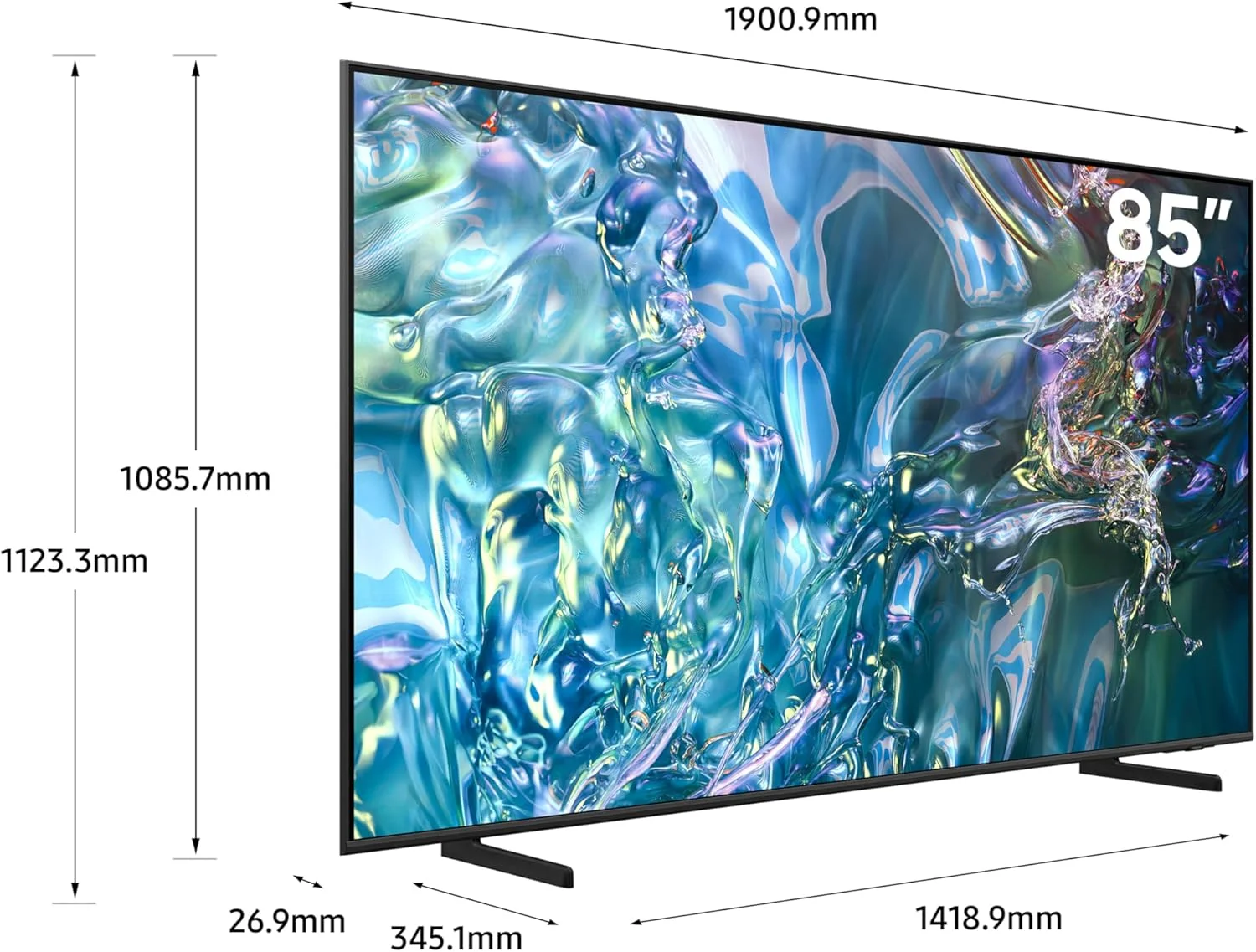 تلویزیون هوشمند سامسونگ، تلویزیون بزرگ، QLED، Q60D، ۸۵ اینچ، ۲۰۲۴، حجم رنگ ۱۰۰٪ با Quantum Dot، ارتقاء کیفیت تصویر 4K، مشکی، QA85Q60DAUXZN - نسخه بین المللی (بازسازی شده) تلویزیون هوشمند سامسونگ، تلویزیون بزرگ، QLED، Q60D، ۸۵ اینچ، ۲۰۲۴، حجم رنگ ۱۰۰٪ با Quantum Dot، ارتقاء کیفیت تصویر 4K، مشکی، QA85Q60DAUXZN - نسخه بین المللی (بازسازی شده)