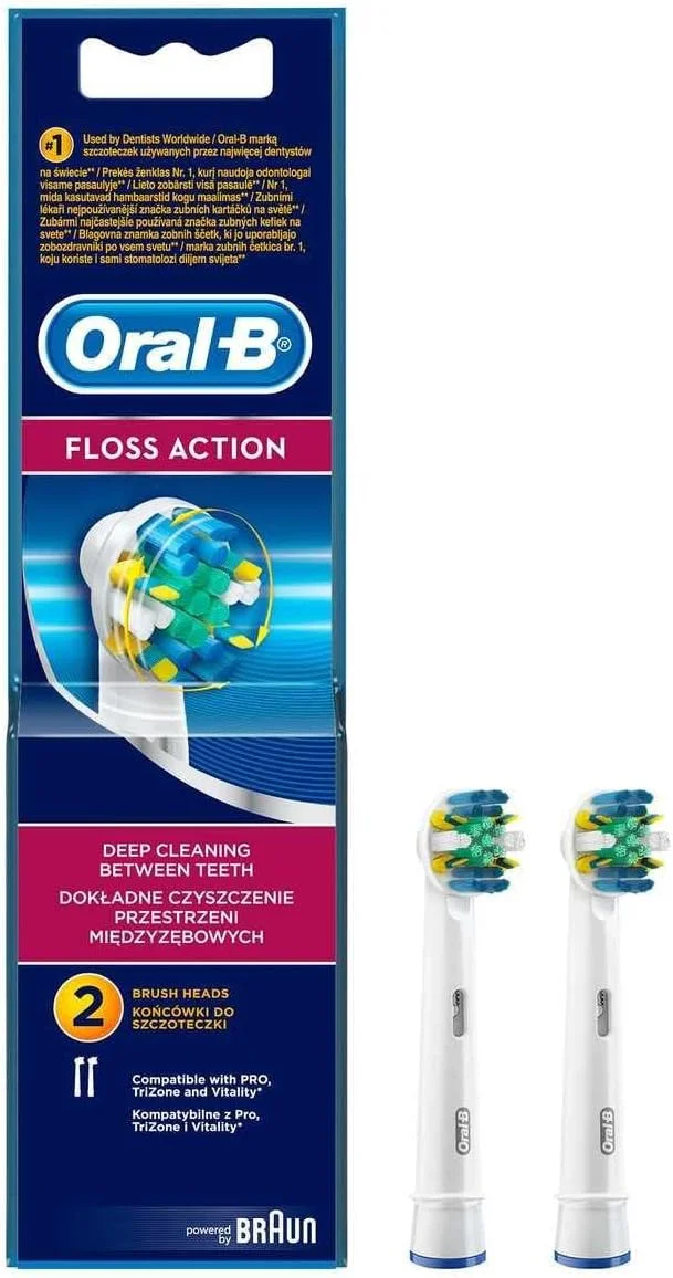 یدک مسواک برقی اورال-بی مدل Floss Action EB 25-2، بسته 2 عددی