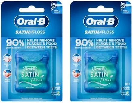 نخ دندان نعنایی Oral-B Satin Floss، 25 متری (بسته 2 عددی)