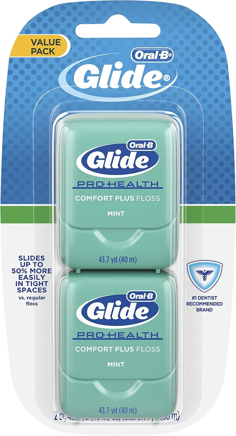 نخ دندان Oral-B، Glide، Pro-Health، Comfort Plus، نعنایی، 2 عددی، 40 متر