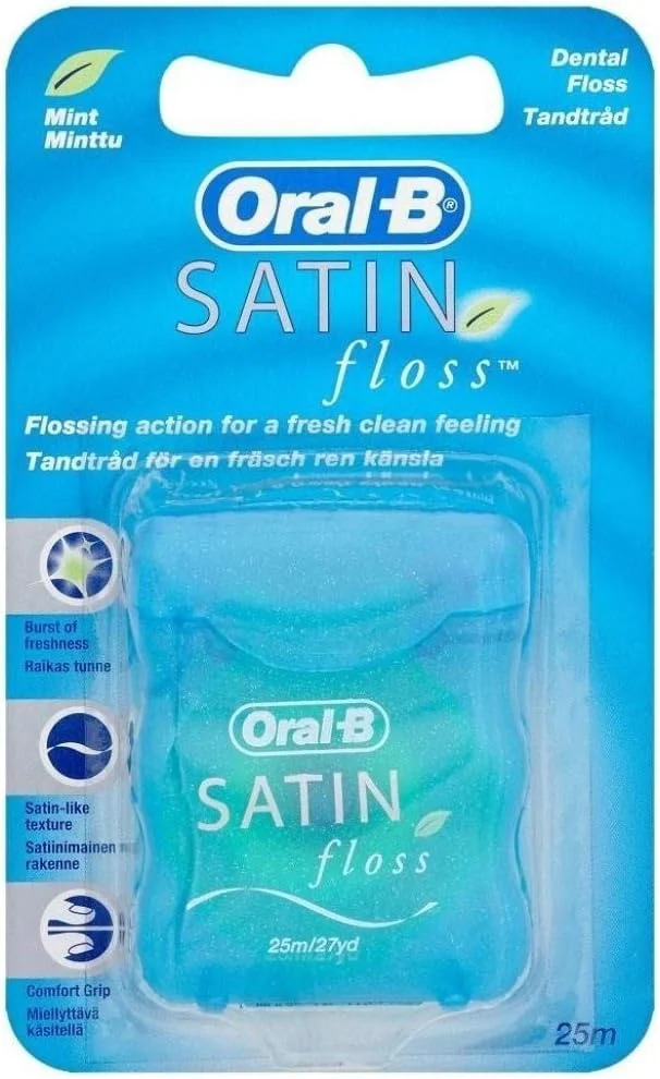 نوار بهداشتی دندان Oral-B مدل Satin، طول 25 متر، بسته 1 عددی