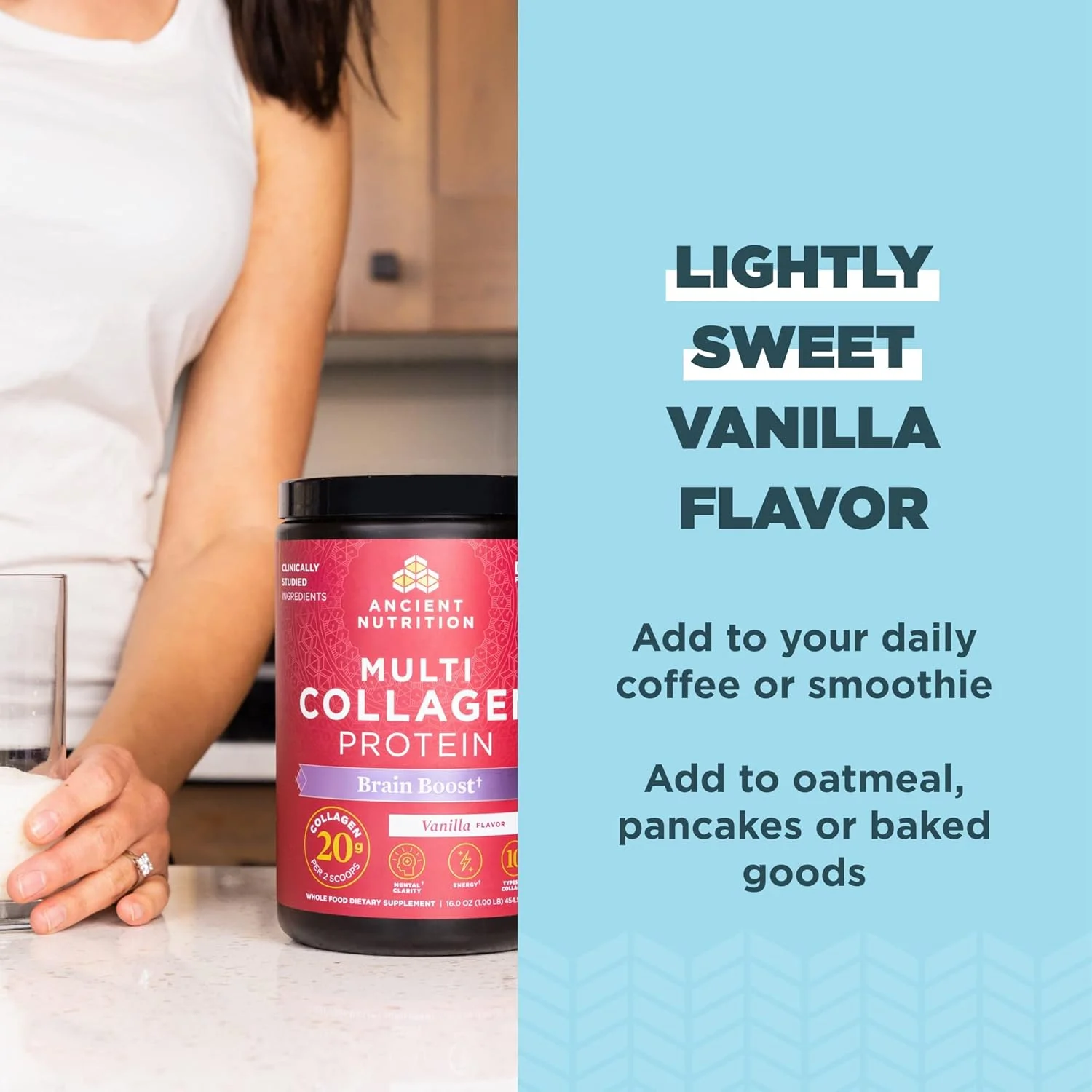 پودر پروتئین کلاژن تغذیه باستانی، پروتئین کلاژن چندگانه، پپتیدهای کلاژن هیدرولیز شده، پشتیبانی از پوست و ناخن، مکمل مفاصل (تقویت کننده مغز، 45 سروینگ) پودر پروتئین کلاژن تغذیه باستانی، پروتئین کلاژن چندگانه، پپتیدهای کلاژن هیدرولیز شده، پشتیبانی از پوست و ناخن، مکمل مفاصل (تقویت کننده مغز، 45 سروینگ)