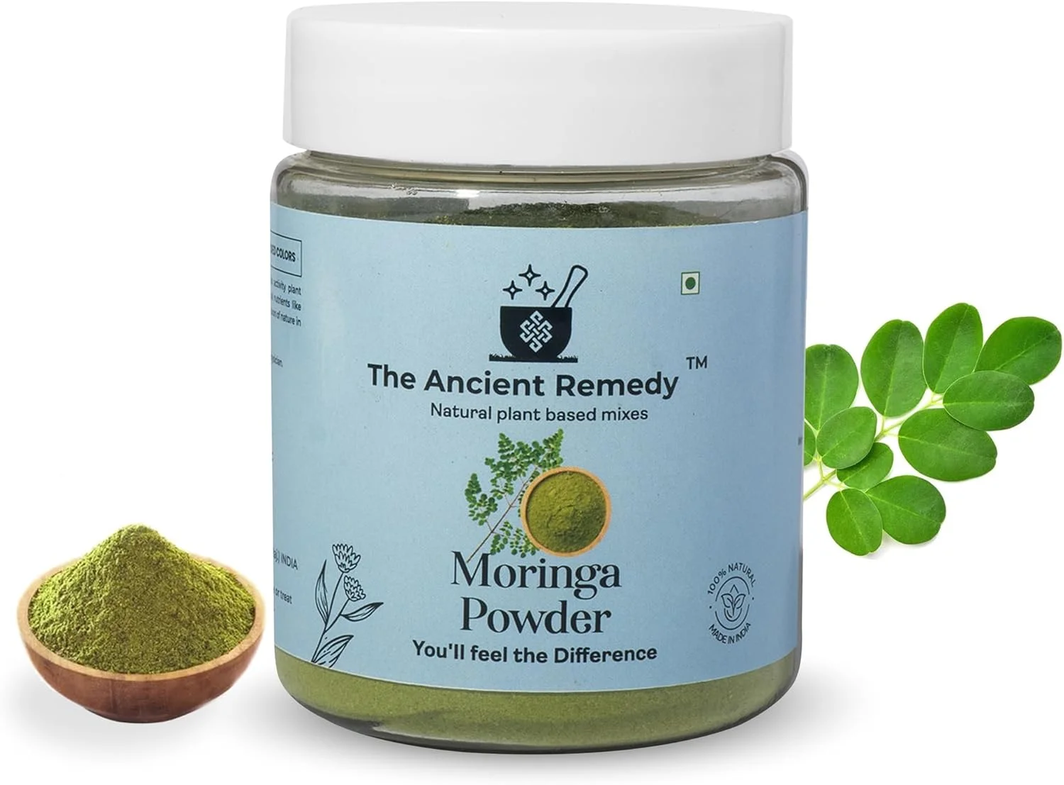 پودر مورینگا 100% طبیعی - 110 گرم، تقویت کننده سیستم ایمنی، برگ گیاه درام استیک، مولتی ویتامین طبیعی، آنتی اکسیدان، مناسب برای مو و پوست، غنی از پروتئین پودر مورینگا 100% طبیعی - 110 گرم، تقویت کننده سیستم ایمنی، برگ گیاه درام استیک، مولتی ویتامین طبیعی، آنتی اکسیدان، مناسب برای مو و پوست، غنی از پروتئین