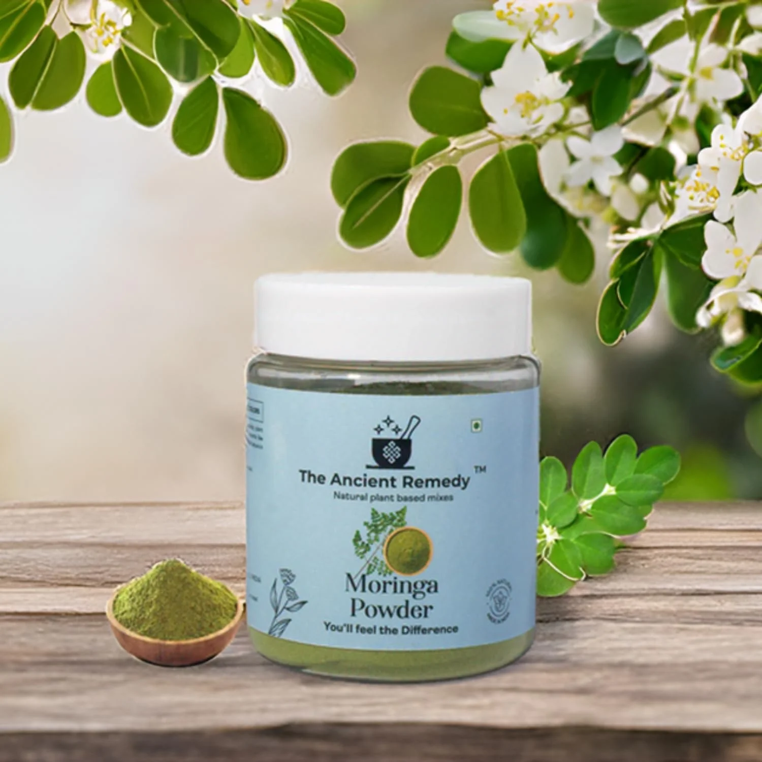 پودر مورینگا 100% طبیعی - 110 گرم، تقویت کننده سیستم ایمنی، برگ گیاه درام استیک، مولتی ویتامین طبیعی، آنتی اکسیدان، مناسب برای مو و پوست، غنی از پروتئین