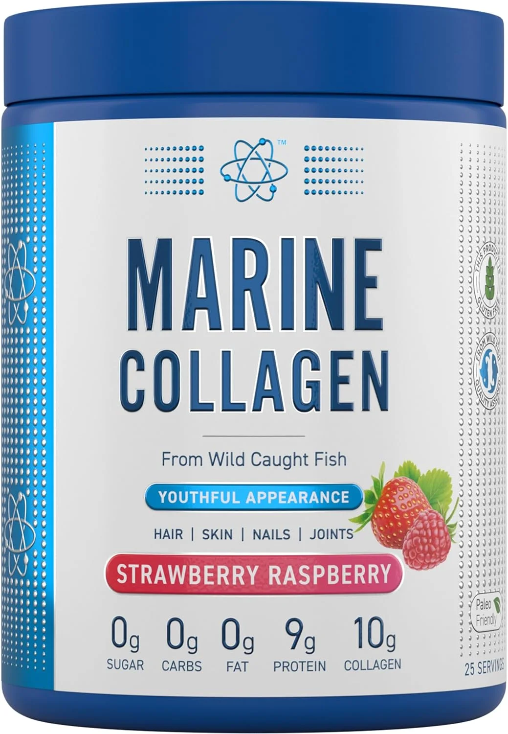 پودر کلاژن دریایی Applied Nutrition - پروتئین کلاژن هیدرولیز شده، پوست، مو و ناخن سالم (توت فرنگی و تمشک) (300 گرم - 25 سروینگ) پودر کلاژن دریایی Applied Nutrition - پروتئین کلاژن هیدرولیز شده، پوست، مو و ناخن سالم (توت فرنگی و تمشک) (300 گرم - 25 سروینگ)