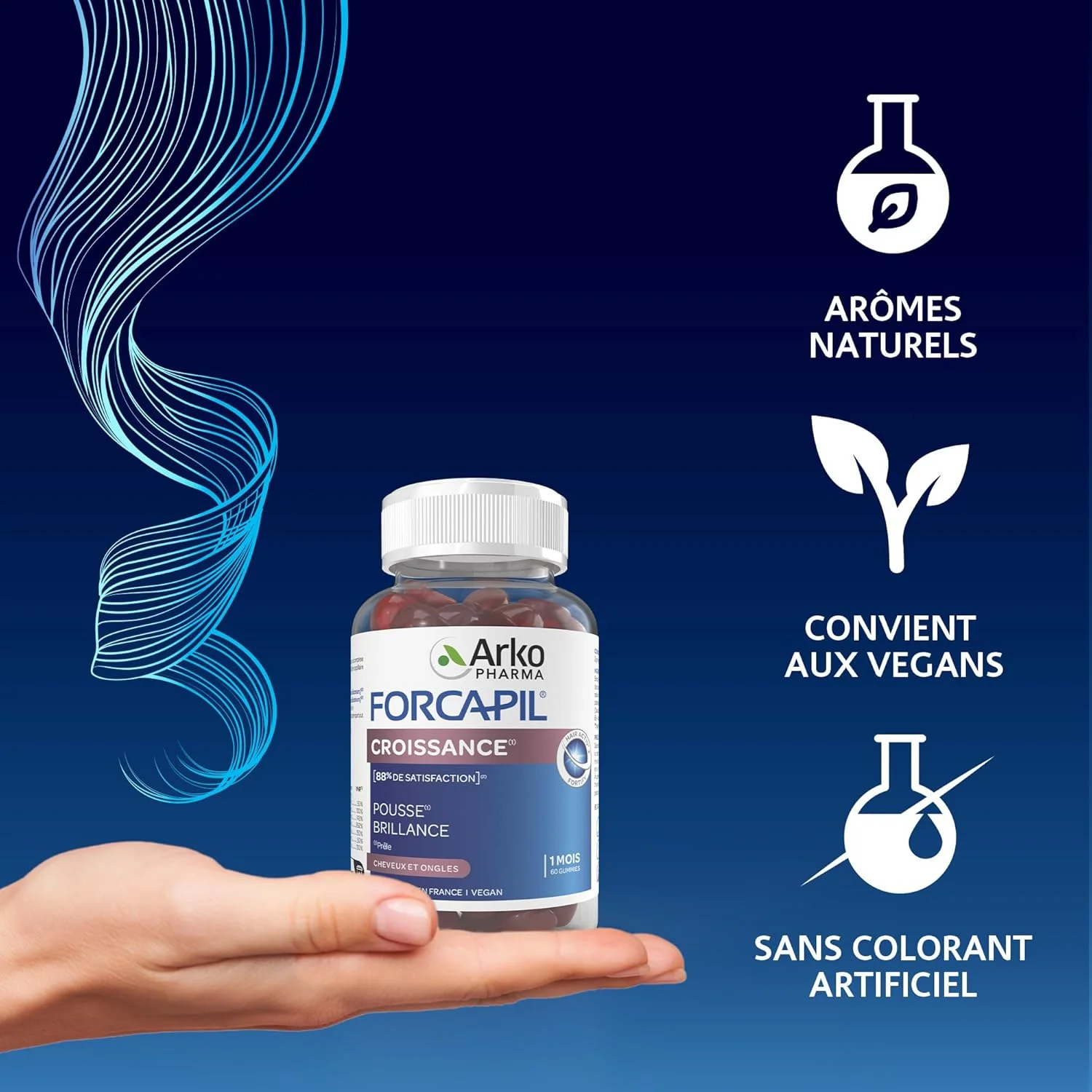 آرکوفرما فورکاپیل پاستیلی برای رشد - مو و ناخن - تقویت کننده فیبر مو - 60 پاستیل - دوره یک ماهه آرکوفرما فورکاپیل پاستیلی برای رشد - مو و ناخن - تقویت کننده فیبر مو - 60 پاستیل - دوره یک ماهه