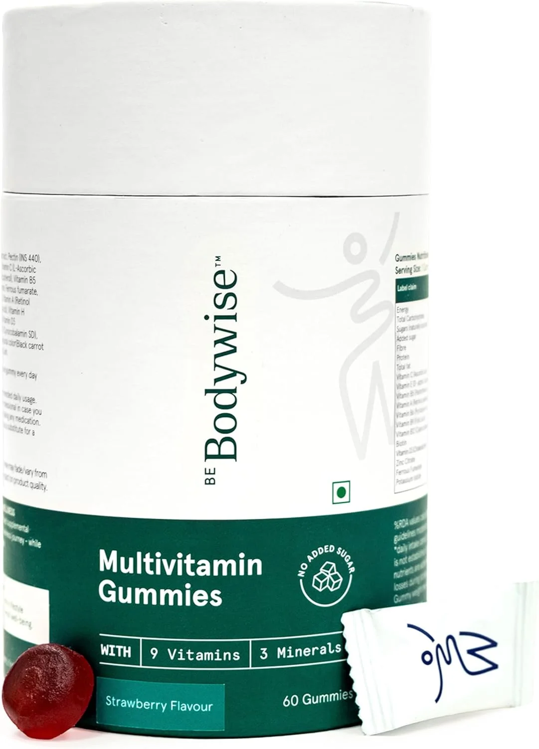 پاستیل مولتی ویتامین بادی وایز | حاوی فیبر، زینک، آهن و بیوتین | ویتامین D3، B6، E و A | افزایش انرژی و استقامت، بهبود ایمنی و سلامت پوست | وگان، بدون گلوتن و ژلاتین، 60 عدد پاستیل مولتی ویتامین بادی وایز | حاوی فیبر، زینک، آهن و بیوتین | ویتامین D3، B6، E و A | افزایش انرژی و استقامت، بهبود ایمنی و سلامت پوست | وگان، بدون گلوتن و ژلاتین، 60 عدد