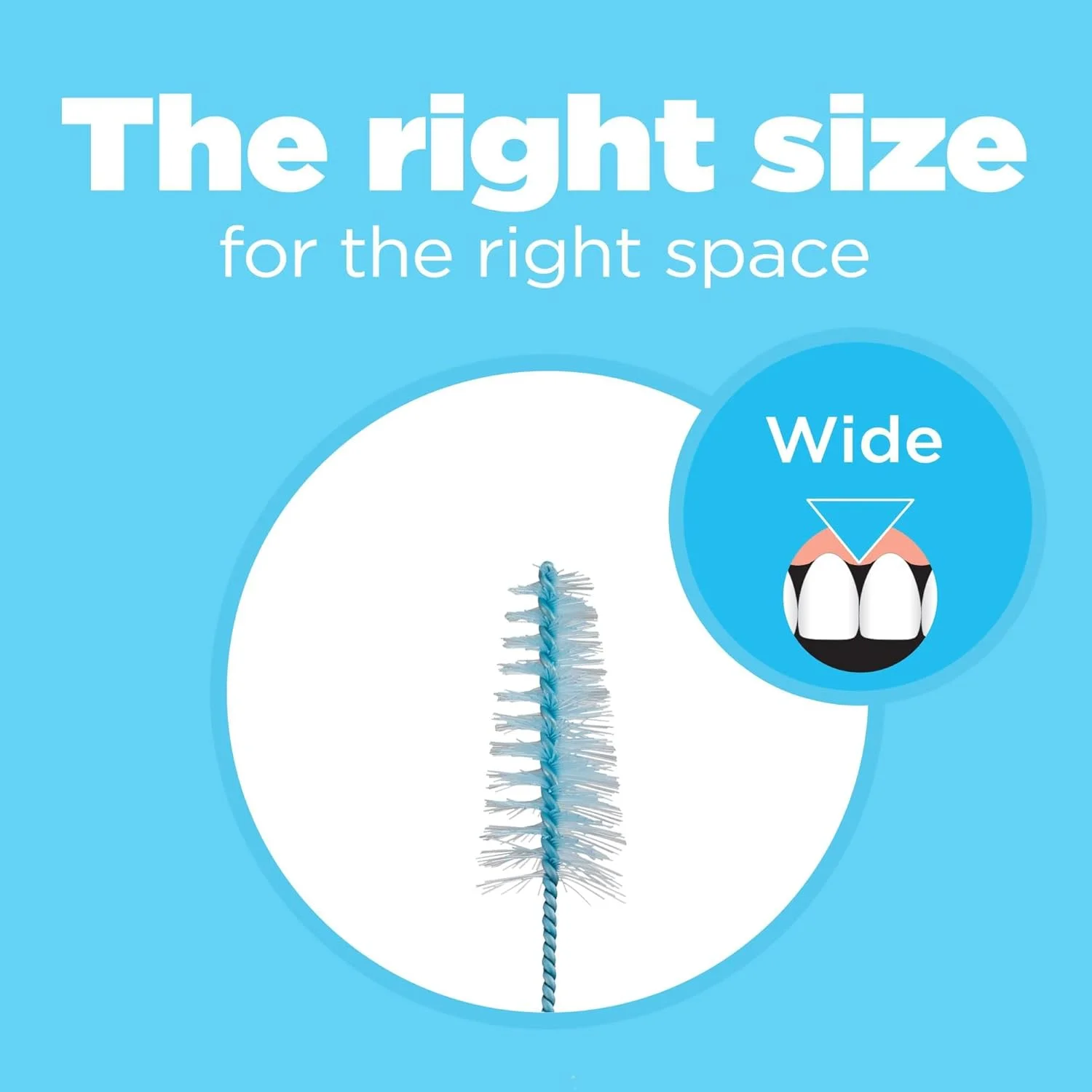 سری یدک برس بین دندانی GUM Proxabrush Go-Betweens - پهن - سازگار با دسته دائمی - برس های بین دندانی قابل استفاده مجدد - خلال دندان با موهای نرم، 8 عددی (6 بسته)