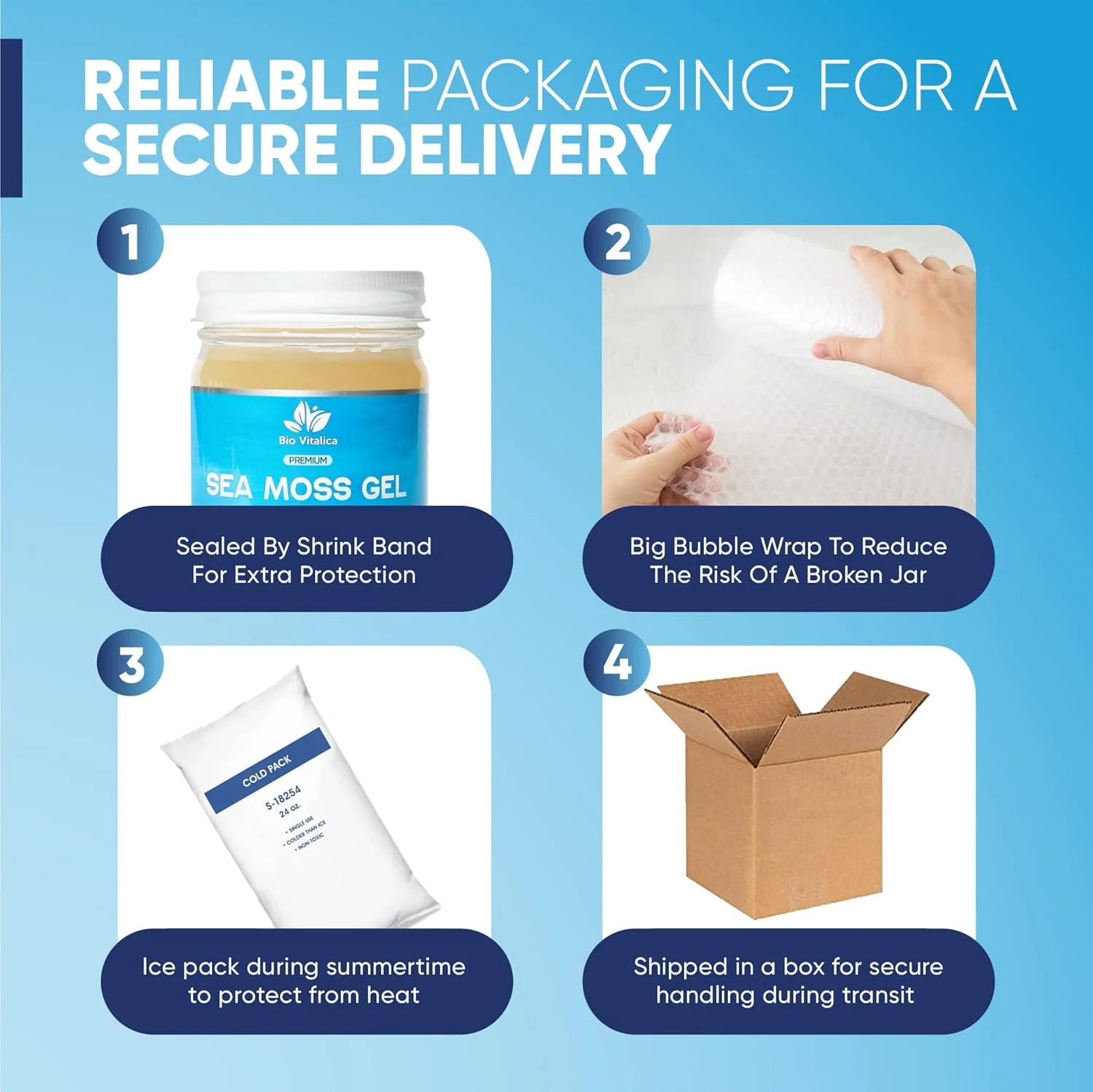 ژل خزه دریایی BIO VITALICA - خزه دریایی خام ارگانیک - کیفیت عالی - سوپرفود وگان برای سلول ها - ژل خزه دریایی 100% طبیعی - (بسته 1 عددی، اورجینال) ژل خزه دریایی BIO VITALICA - خزه دریایی خام ارگانیک - کیفیت عالی - سوپرفود وگان برای سلول ها - ژل خزه دریایی 100% طبیعی - (بسته 1 عددی، اورجینال)