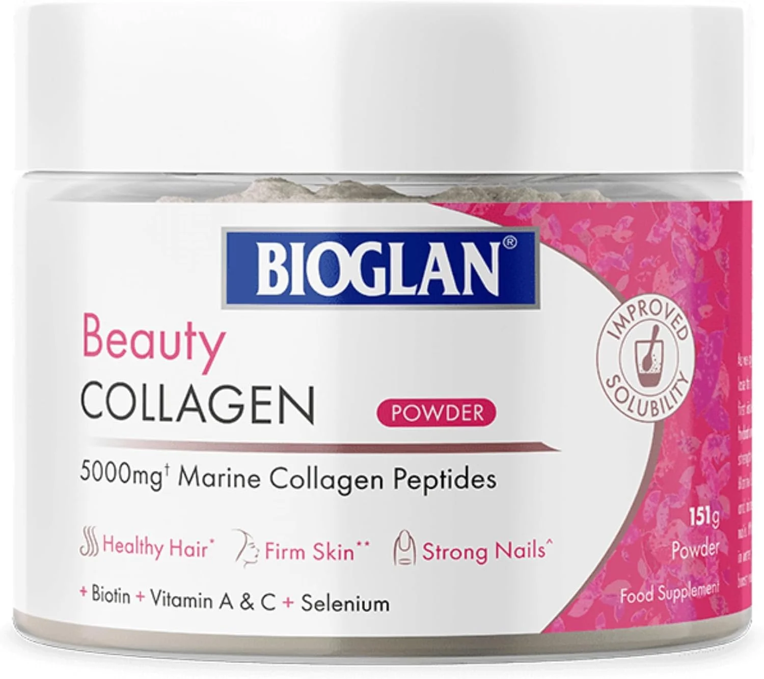 پودر کلاژن بایوگلن | 5000 میلی گرم کلاژن دریایی | کمک به حفظ سلامت پوست، مو و ناخن | بیوتین | ویتامین C | سلنیوم | اسید هیالورونیک | 151 گرم پودر کلاژن بایوگلن | 5000 میلی گرم کلاژن دریایی | کمک به حفظ سلامت پوست، مو و ناخن | بیوتین | ویتامین C | سلنیوم | اسید هیالورونیک | 151 گرم