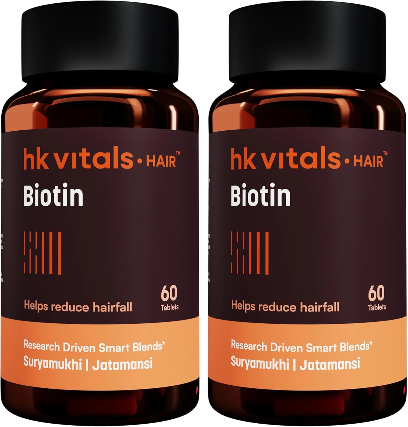 اچ کی ویتالز بیوتین (120 قرص) | مکمل برای رشد مو، موهای قوی و پوست درخشان، مقابله با شکنندگی ناخن