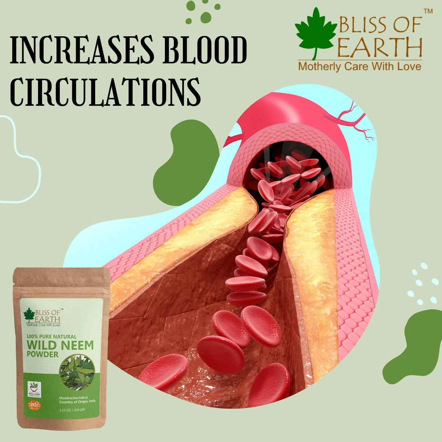 پودر برگ های چریش وحشی خالص بلیس آو ارث، 4 بسته 100 گرمی | عالی برای صورت، مو، پوست و بدن پودر برگ های چریش وحشی خالص بلیس آو ارث، 4 بسته 100 گرمی | عالی برای صورت، مو، پوست و بدن