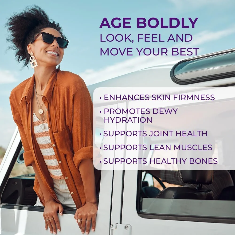 پودر پپتیدهای کلاژن پیشرفته زیبایی جوانی بادی کیچن برای مو، پوست و ناخن های زیبا، رزوراترول و اسید هیالورونیک برای حمایت آنتی اکسیدانی و ضد پیری، تغذیه شده با علف (بسته 2 عددی)