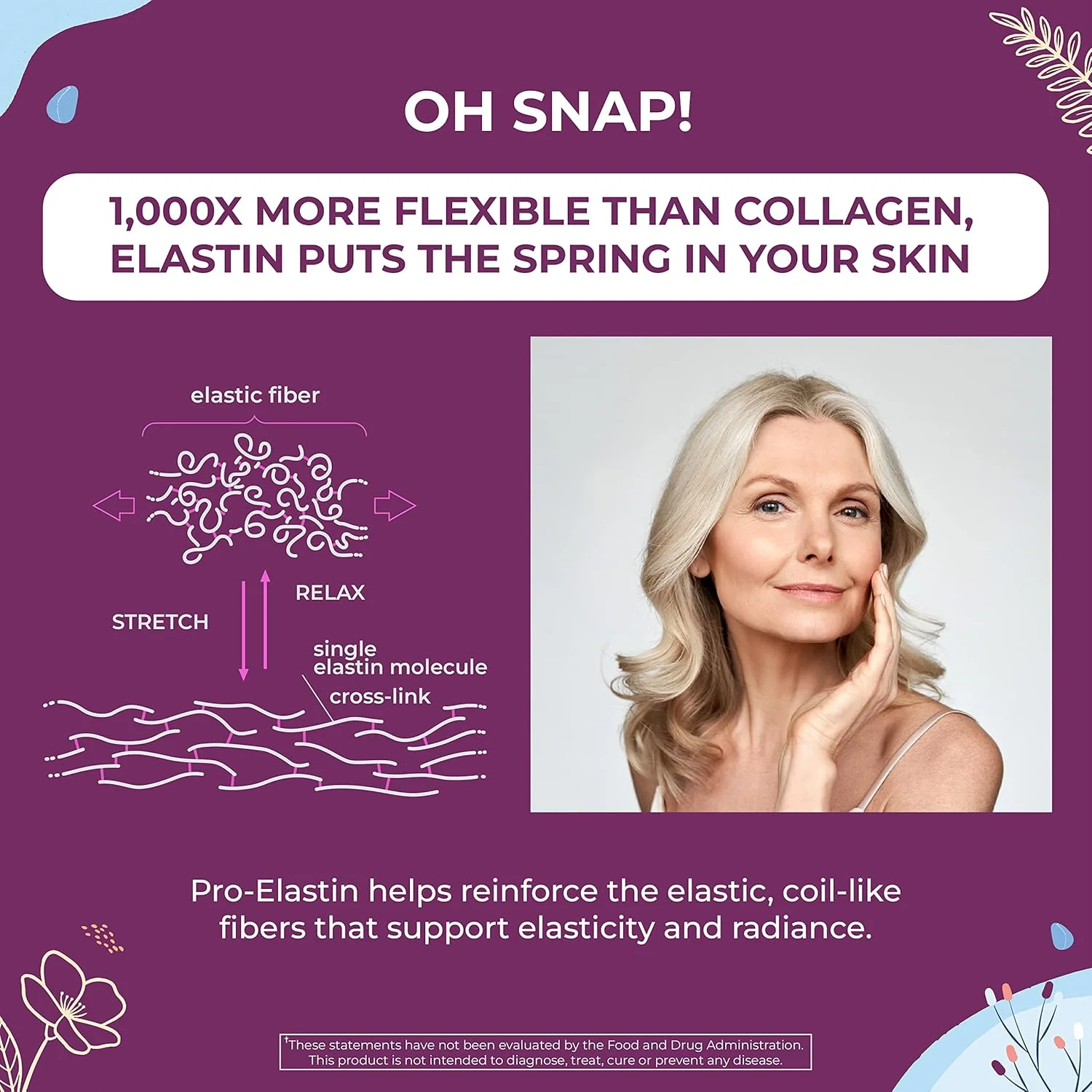 مکمل الاستین بادی کیچن پرو-الاستین، 1000 میلی گرم، کمک به کاهش علائم پیری، بهبود سلامت پوست، استحکام و خاصیت ارتجاعی، کاهش چین و چروک، کپسول های گیاهی، (بسته 1 عددی)