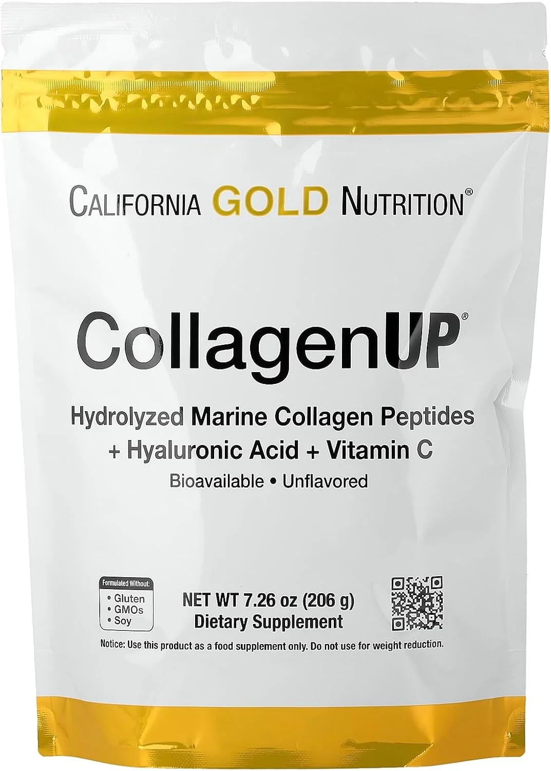 کالیفرنیا گلد نیوتریشن، CollagenUP®، پپتیدهای کلاژن دریایی هیدرولیز شده با اسید هیالورونیک و ویتامین C، بدون طعم، 206 گرم کالیفرنیا گلد نیوتریشن، CollagenUP®، پپتیدهای کلاژن دریایی هیدرولیز شده با اسید هیالورونیک و ویتامین C، بدون طعم، 206 گرم