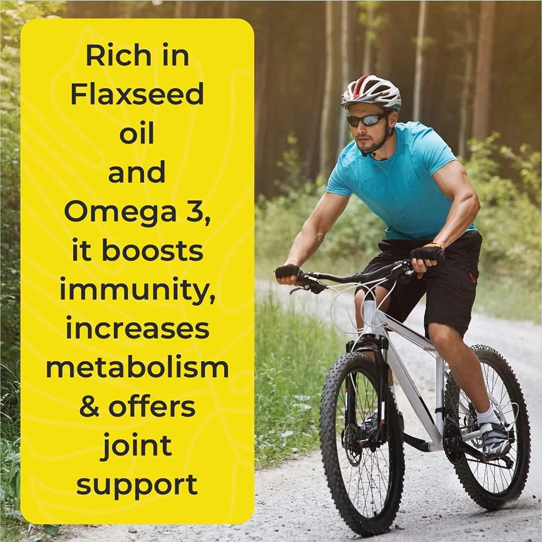 مکمل امگا 3 تخم کتان Boldfit 1000 میلی گرم برای حمایت از پوست، مفاصل، مو و سیستم ایمنی. منبع گیاهی امگا 3 برای آقایان و بانوان - 60 کپسول گیاهی. مکمل امگا 3 تخم کتان Boldfit 1000 میلی گرم برای حمایت از پوست، مفاصل، مو و سیستم ایمنی. منبع گیاهی امگا 3 برای آقایان و بانوان - 60 کپسول گیاهی.