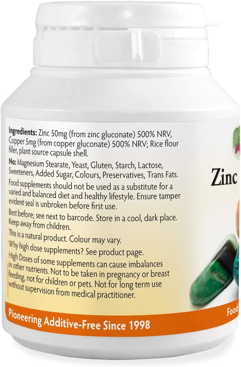 زینک کمپلکس اولترا 50 میلی گرم، 90 کپسول، بدون استئارات منیزیم، زینک به عملکرد طبیعی سیستم ایمنی و حفظ سلامت پوست، مو و ناخن کمک می کند، ساخت ولز