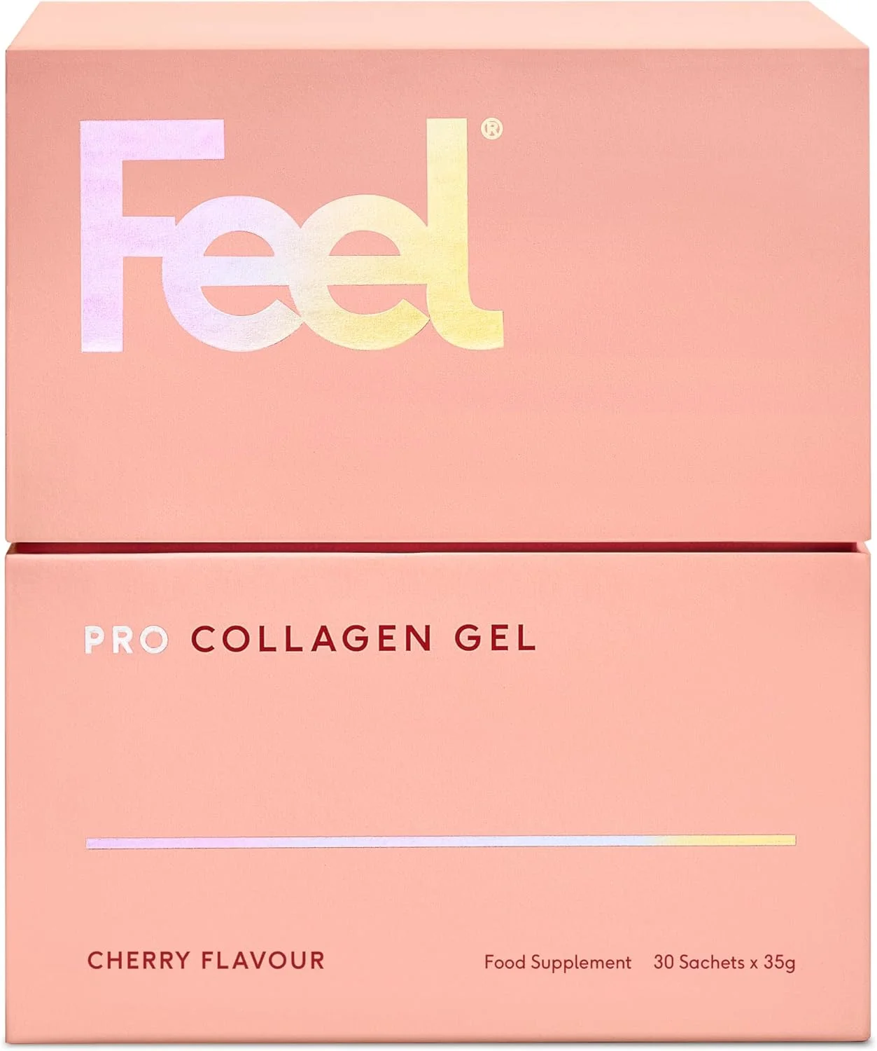 ژل کلاژن Feel Pro، طعم گیلاس، 5 گرم کلاژن در هر وعده، بدون گلوتن، تقویت کننده سلامت مو، زیبایی پوست و استحکام ناخن، ژل مایع (30 ژل)