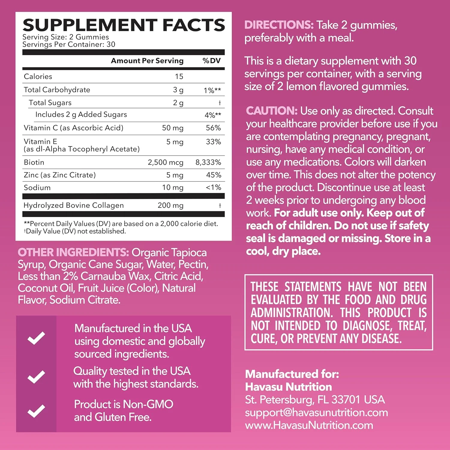 پاستیل کلاژن برای زنان و مردان با 2500 میکروگرم بیوتین، زینک، ویتامین C و E - پاستیل کلاژن هیدرولیز شده برای حمایت از مو، پوست و ناخن - پاستیل بیوتین و کلاژن - طعم لیمو - 30 سروینگ پاستیل کلاژن برای زنان و مردان با 2500 میکروگرم بیوتین، زینک، ویتامین C و E - پاستیل کلاژن هیدرولیز شده برای حمایت از مو، پوست و ناخن - پاستیل بیوتین و کلاژن - طعم لیمو - 30 سروینگ